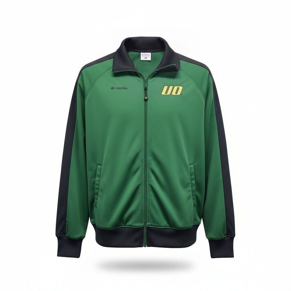 Columbia Univeristy of Oregon Jacket Men’s XL Full Zip Omni Shield Green Black